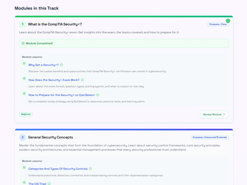 Security+ Course Preview - Interactive lessons, exam simulator, and flashcards